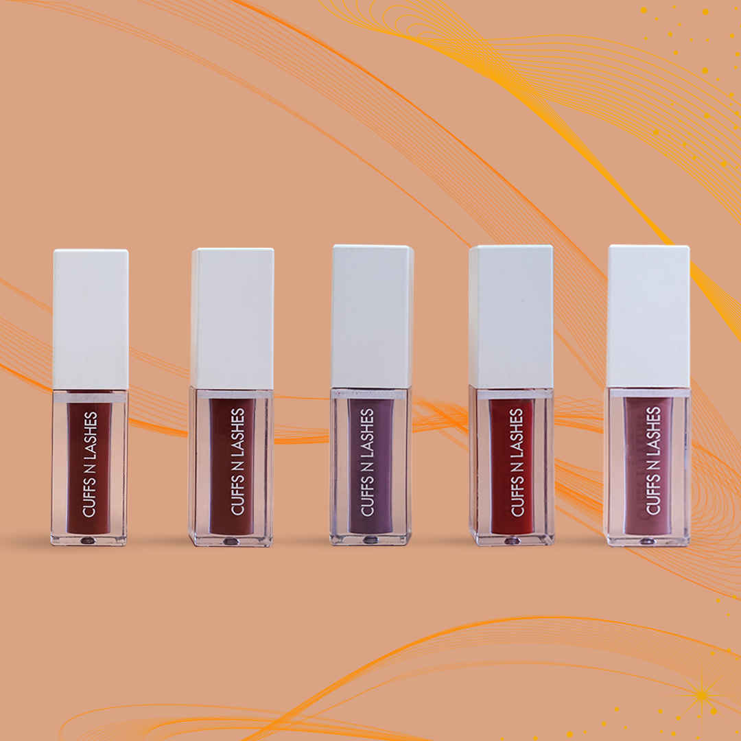 Buy Cuffs N Lashes Combo Pack of Set of 5 Matte Liquid Lipstick ( Royality 01, YT 03, Gup Shup 05, SOHO 07, Launch Day 09 ) - Purplle