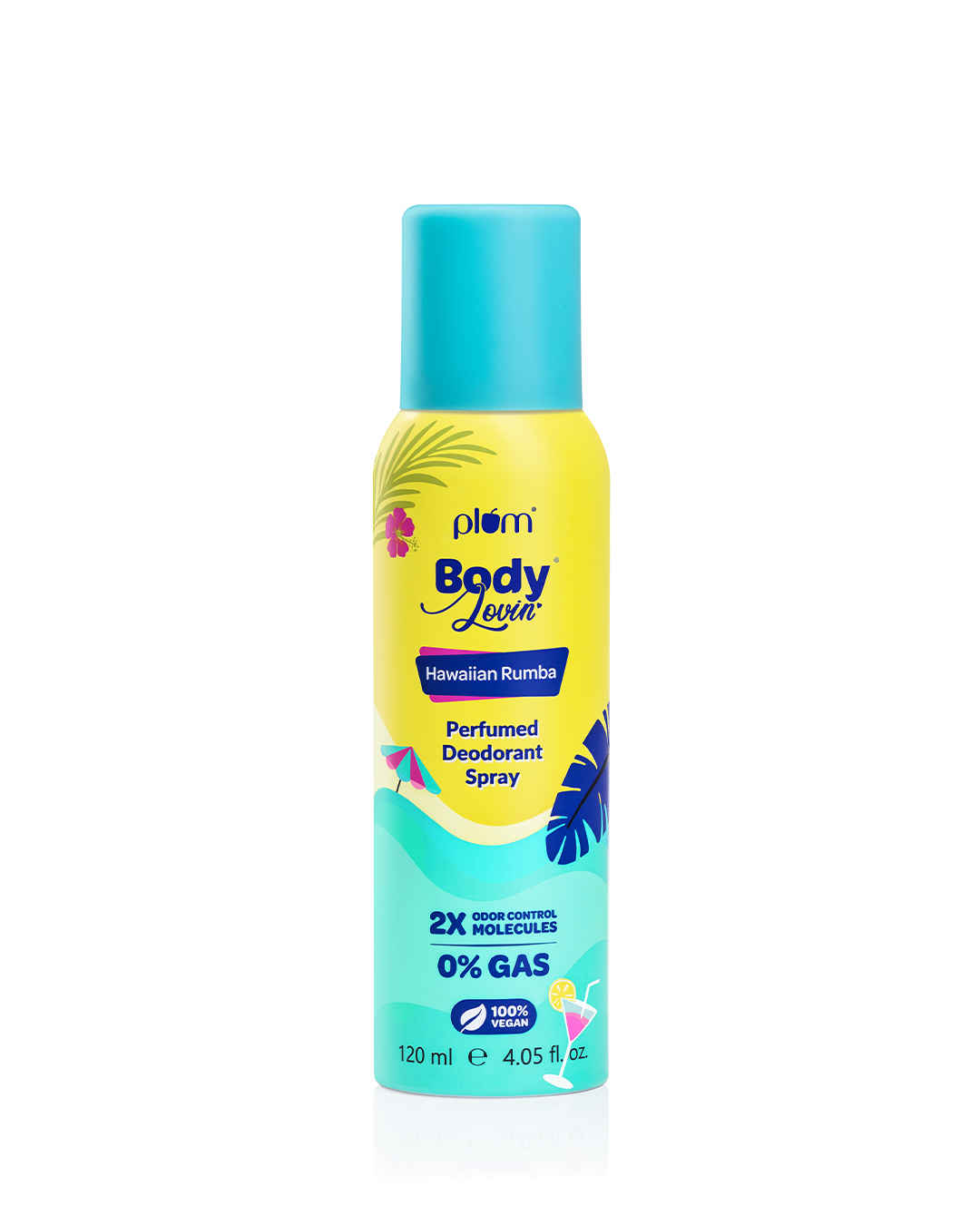 Buy Plum BodyLovin' Hawaiian Rumba Perfumed Deodorant Spray | 2x Odor Control Molecules | Anti-bacterial Green Tea Extracts | Fresh Beachy Fragrance - Purplle