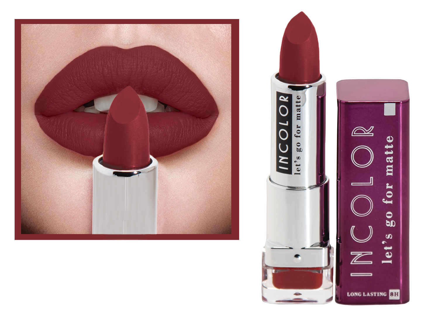 Buy Incolor Lets Go For Matte Lipstick 15 Wild Love 3.7 gm - Purplle