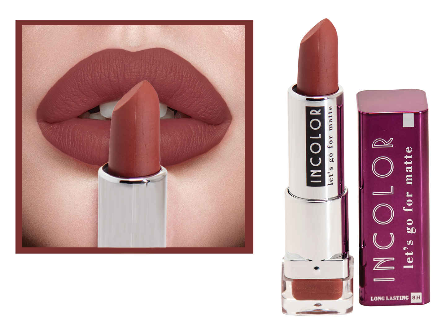 Buy Incolor Lets Go For Matte Lipstick 12 Diva 3.7 gm - Purplle