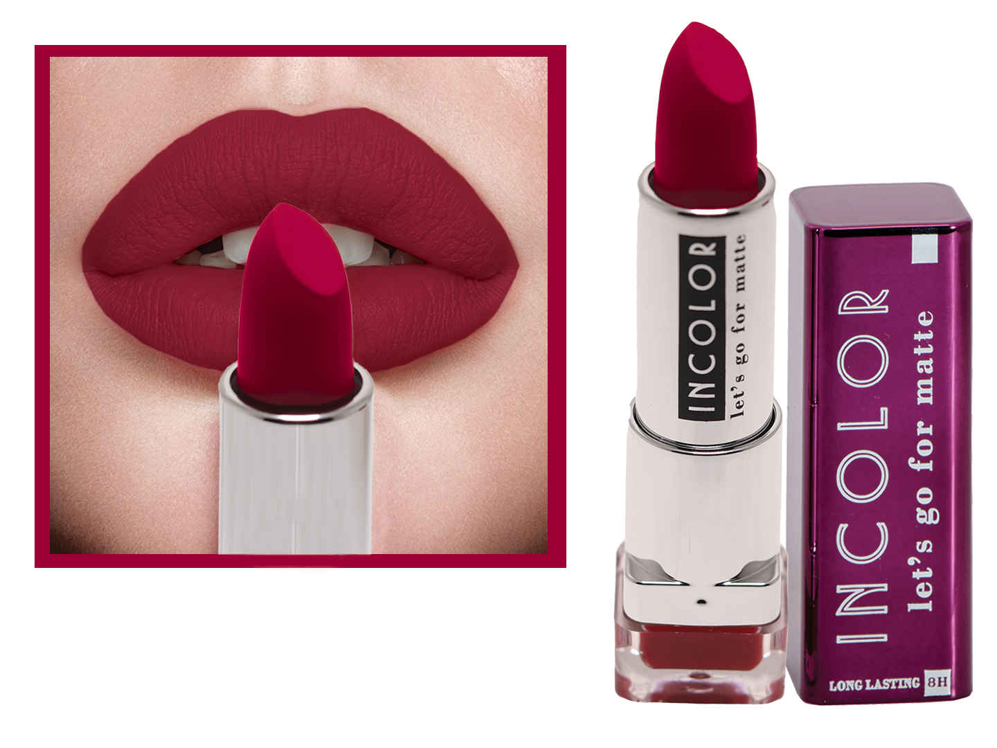 Buy Incolor Lets Go For Matte Lipstick 05 Morange 3.7 gm - Purplle
