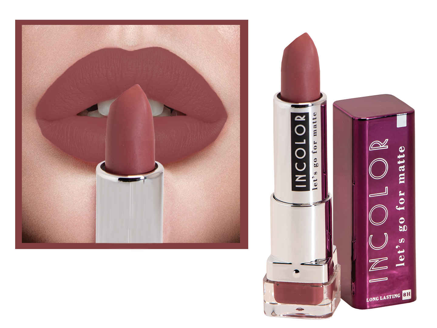 Buy Incolor Lets Go For Matte Lipstick 04 Lady Danger 3.7 gm - Purplle