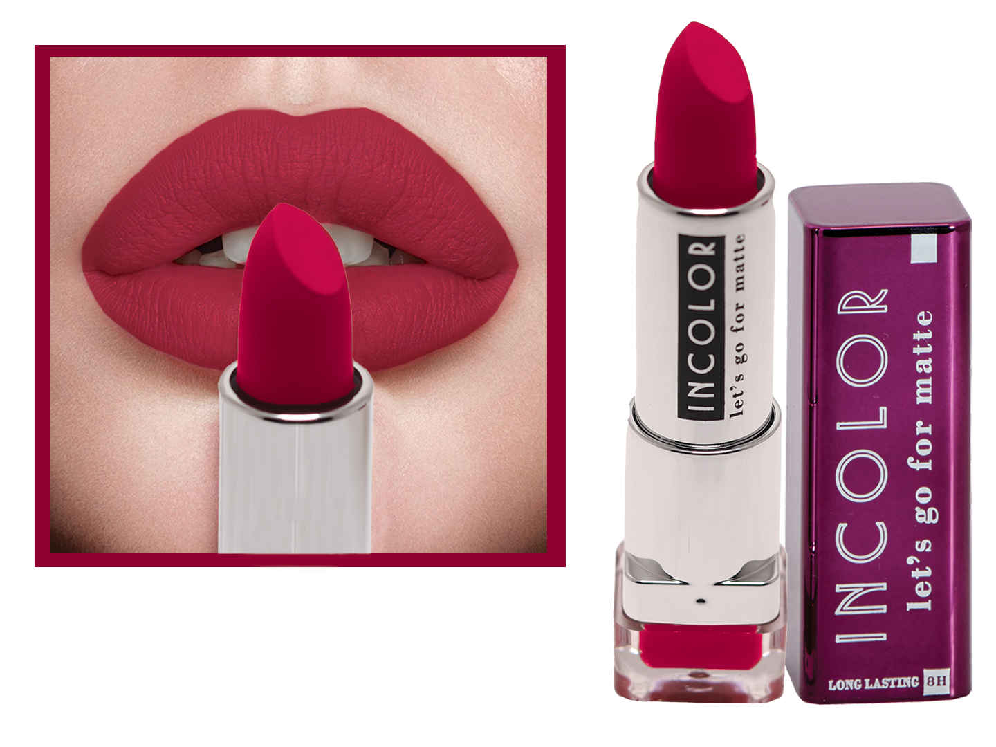 Buy Incolor Lets Go For Matte Lipstick 01 Rebel 3.7 gm - Purplle