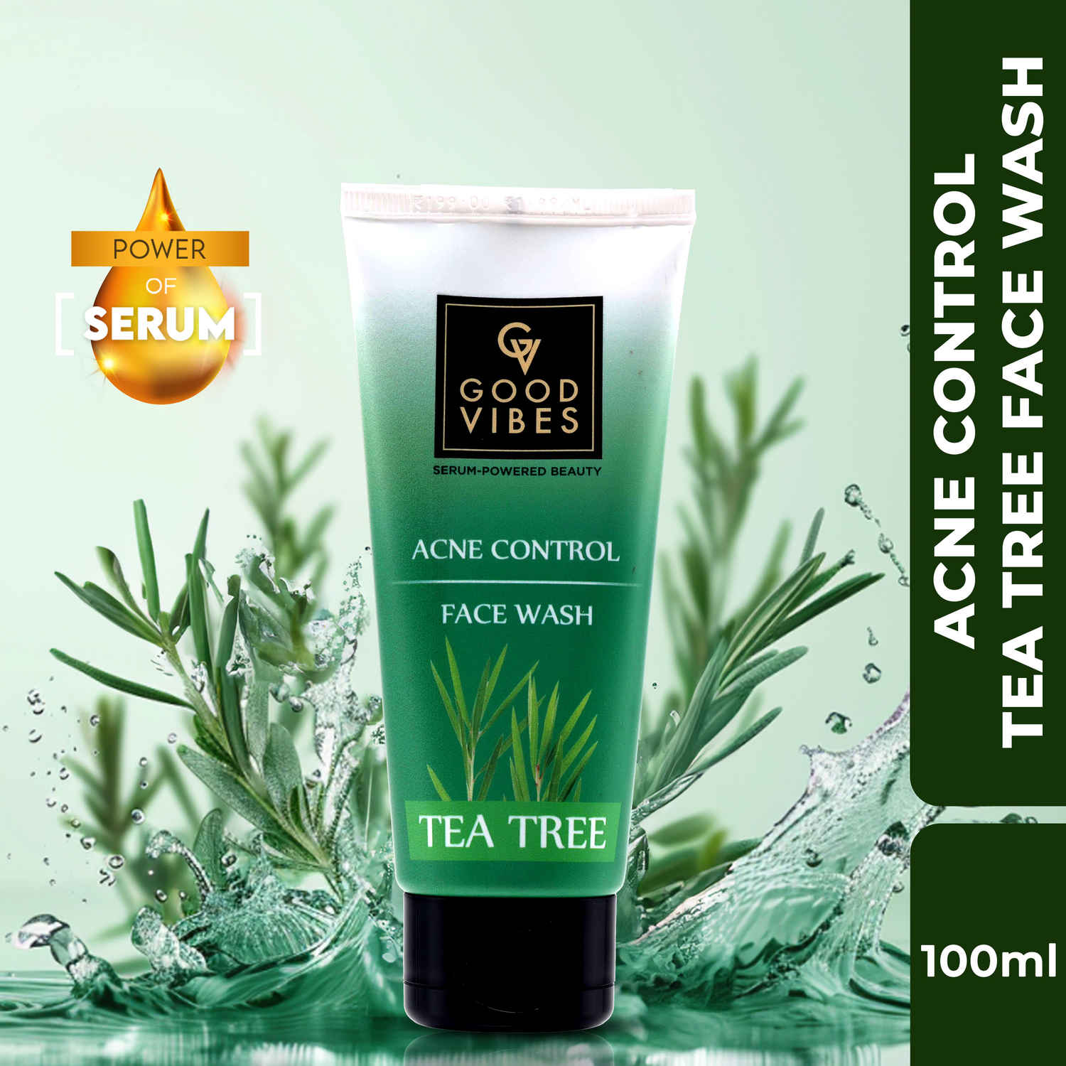 Buy Good Vibes Tea Tree Acne Control Face Wash | Pimple wash, Anti Pimple (100 ml) - Purplle