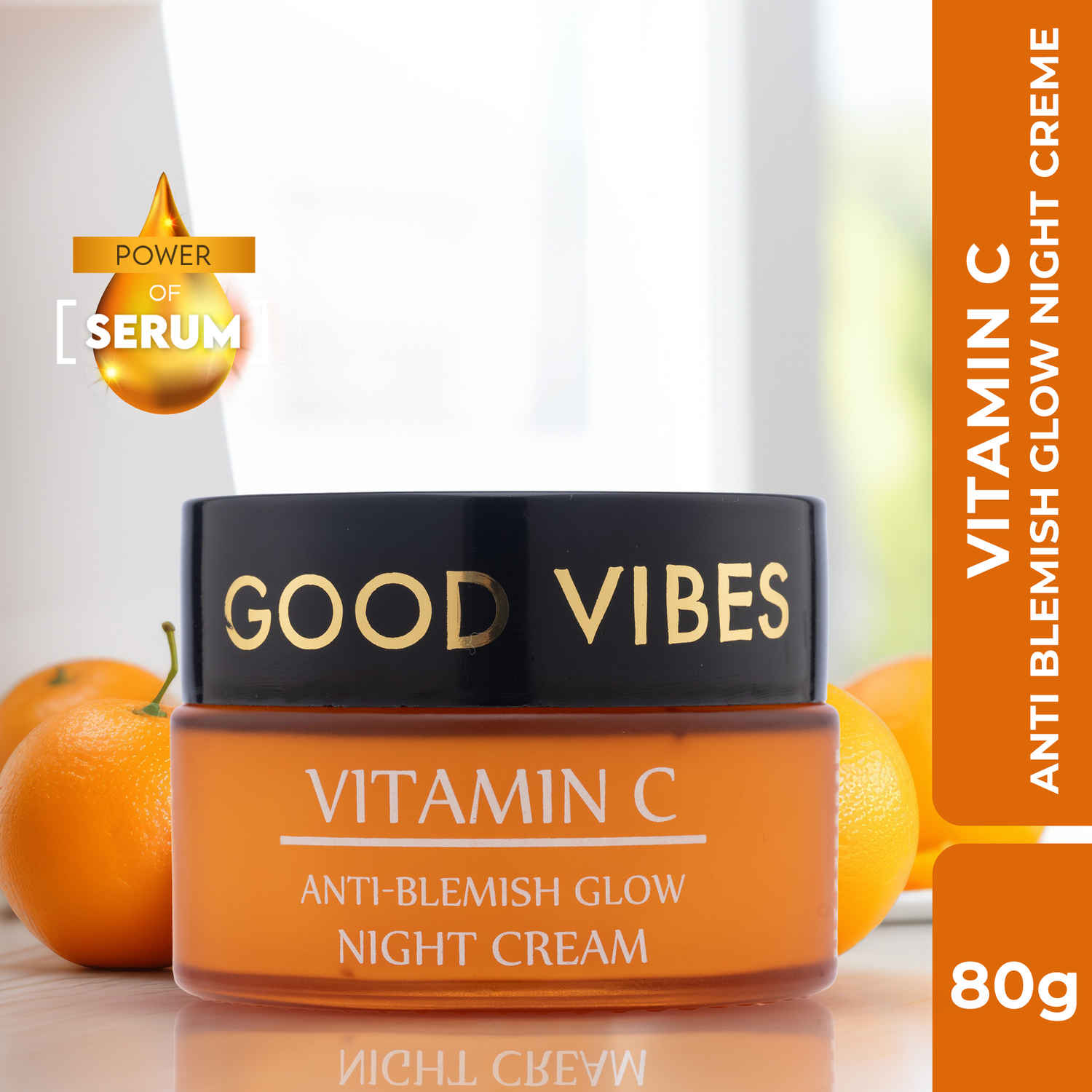 Buy Good Vibes Anti-Blemish Vitamin C Glow Night Cream | Spotless, Brightening, Depigmentation, Reduces dark spot, Skin renewing, Sleep treatment (80g) - Purplle