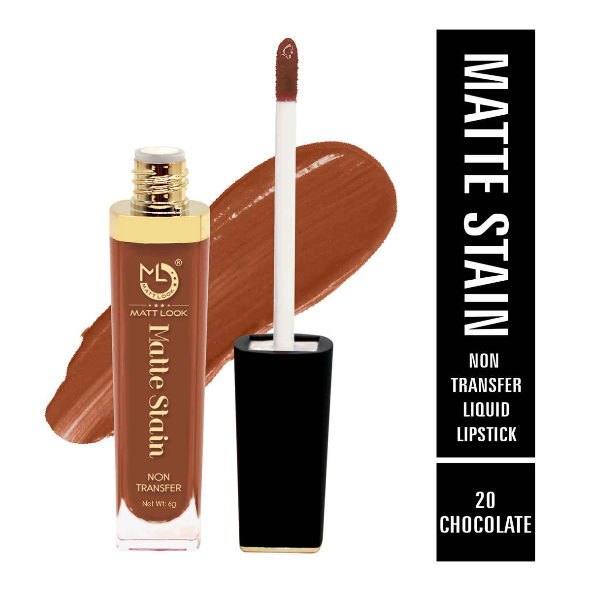 Buy Mattlook Lip Gloss Creamy Matte Stain Lipstick, Non Transfer, Highly Pi gmented Colour, Long Lasting, Waterproof, Liquid Lipstick, 20N After party (6 gm) - Purplle