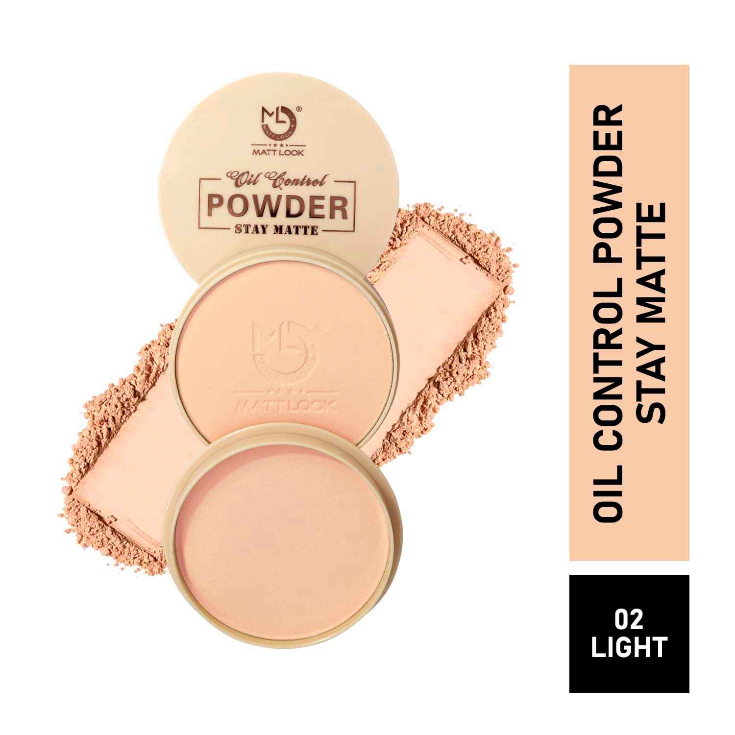 Buy Matt look CC Oil Control Powder Stay Matte, Light (20gm) - Purplle