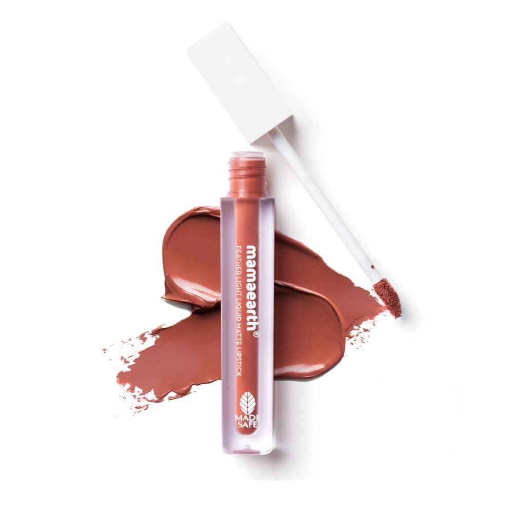 Buy Mamaearth Feather Light Liquid Matte Lipstick with Coconut & Vitamin E - 01 Nude Perfect - 3.5 ml - Purplle