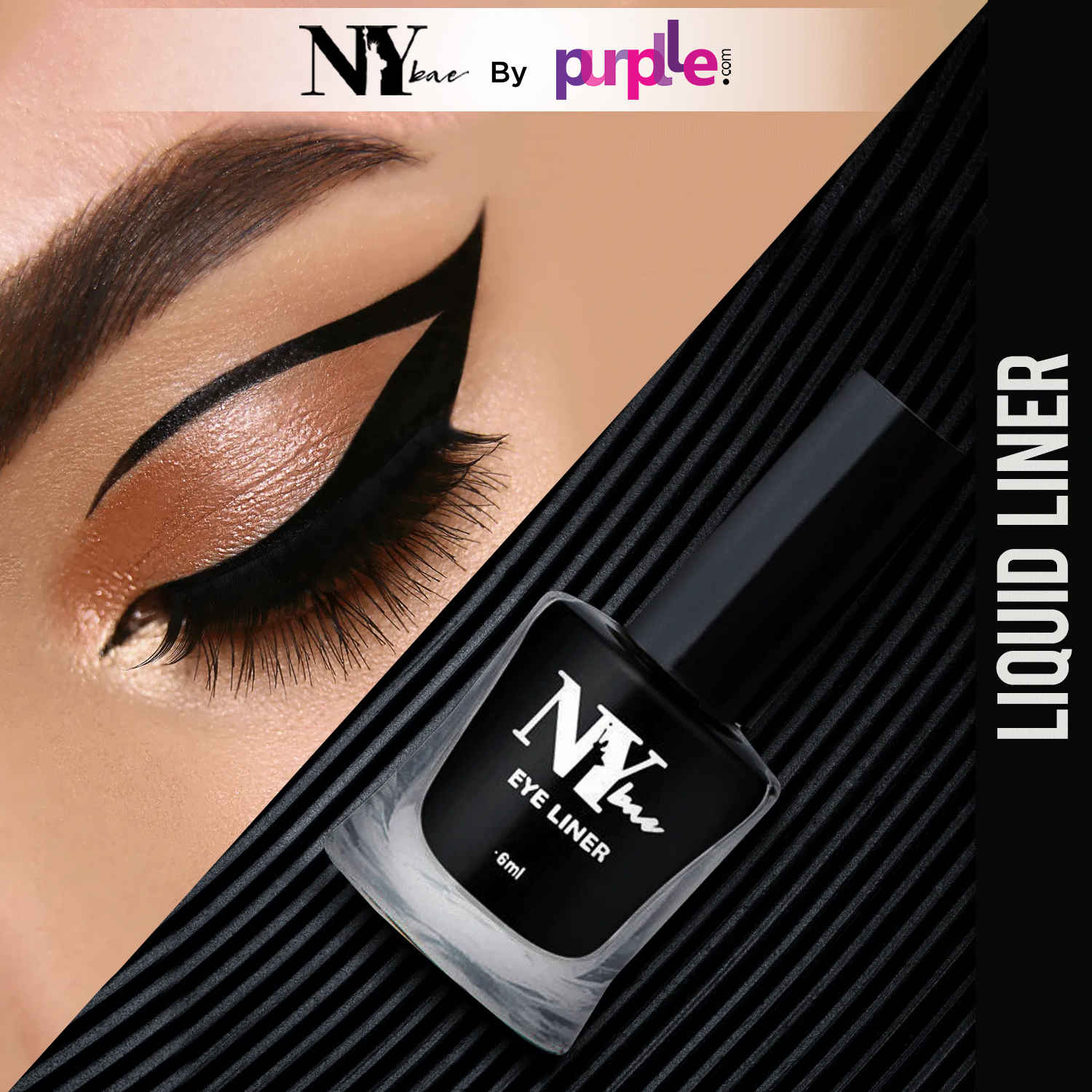 Buy NY Bae Skeyeliner - Matte (6ml) | Liquid Black Eyeliner | Intense Pigment | Long Lasting | Smudgeproof | Precise Application | Beginner Friendly - Purplle