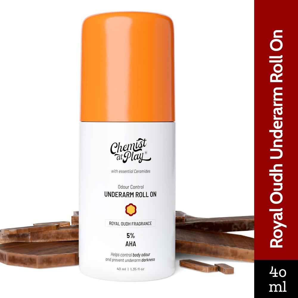Buy Chemist at Play UnderArm Roll On | Alcohol & Aluminium Free | Royal Oudh | Women & Men Deodorant Roll-on - For Men & Women (40 ml) - Purplle