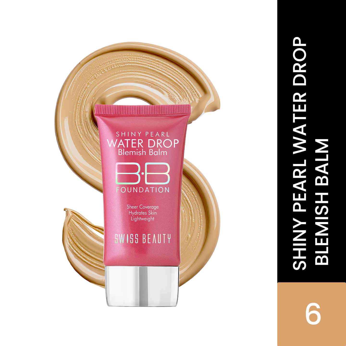 Buy Swiss Beauty Shiny Pearl Water Drop Blemish Balm BB Foundation 06 - 40 ml - Purplle