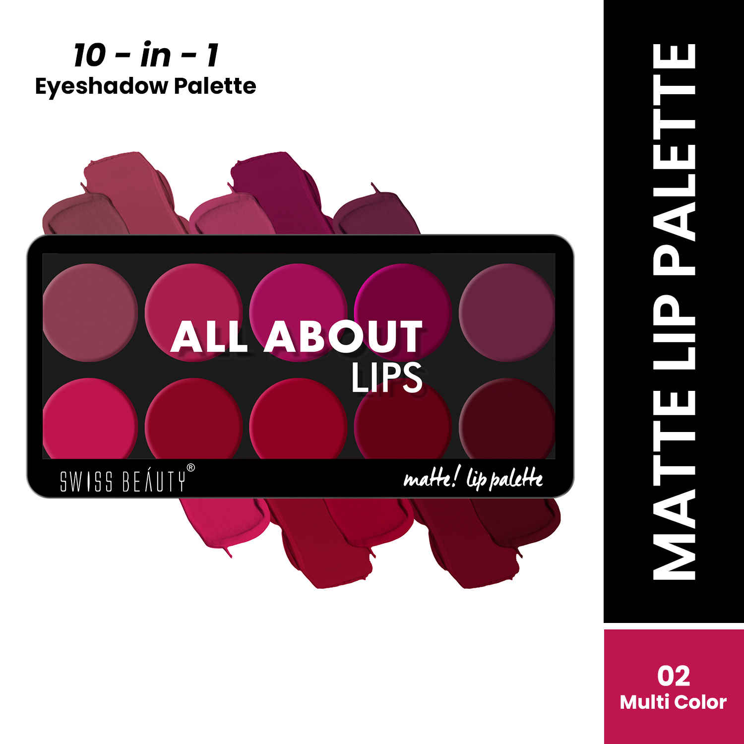 Buy Swiss Beauty Matte Lip Pallete - 02 (12 gm) - Purplle