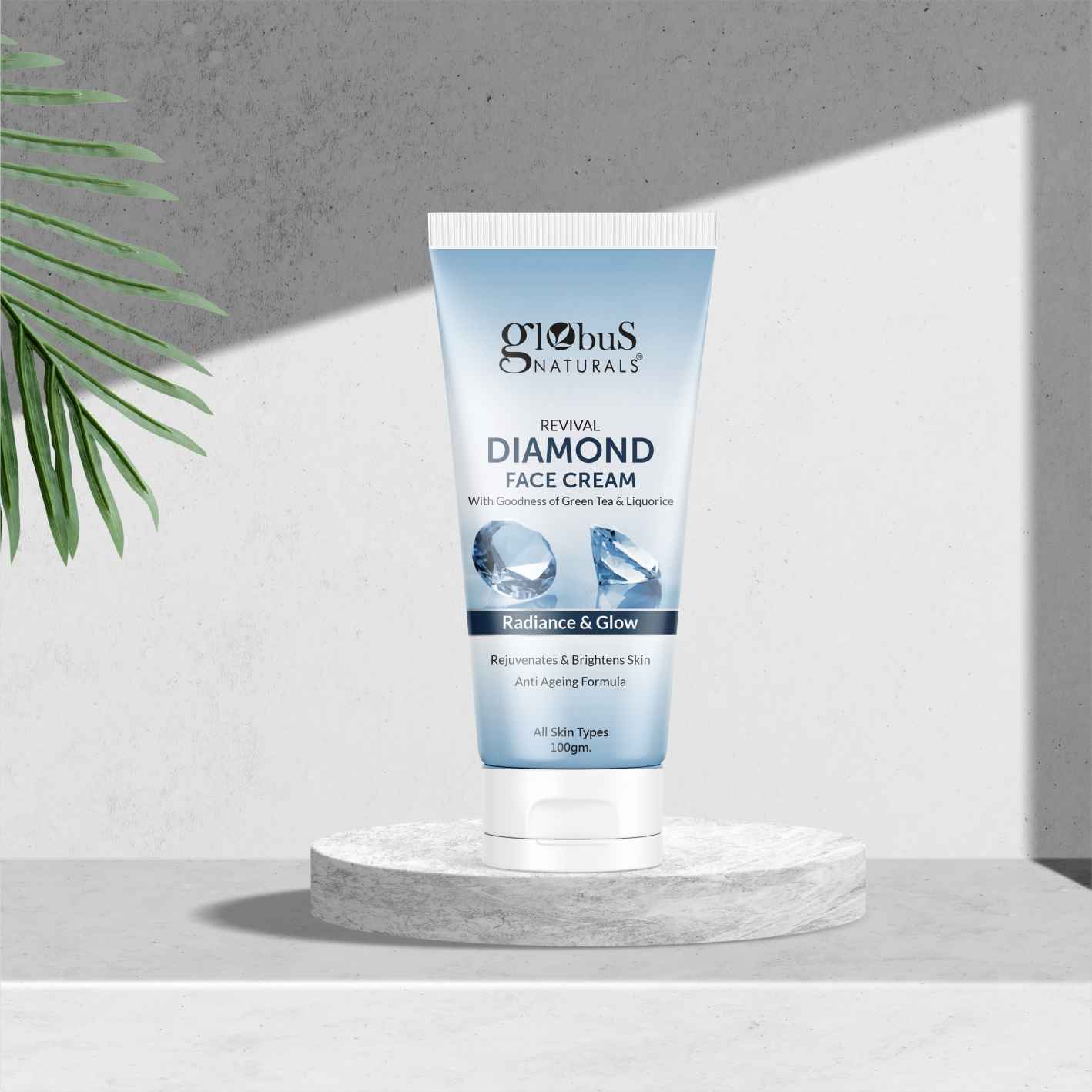 Buy Globus Naturals Revival Diamond Face Cream, With Goodness Of Green Tea & Liquorice, All Skin Types, 100 gm - Purplle