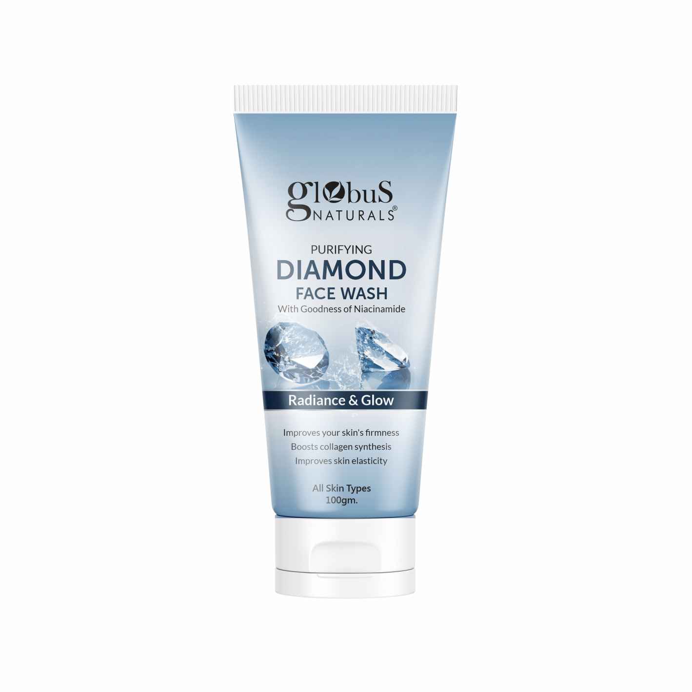 Buy Globus Naturals Revival Diamond Face Wash with Goodness & Niacinamide for Radiance & Glow For All Skin Types, 100 gm - Purplle
