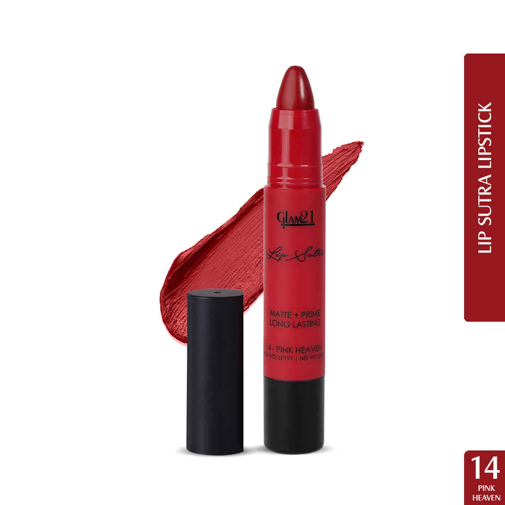 Buy Glam 21 Lip Sutra Non-Transfer Crayon Lipstick |Lightweight & Longlasting| Creamy and comfortable on lips -2.8 gm | Pink Heaven-14 - Purplle