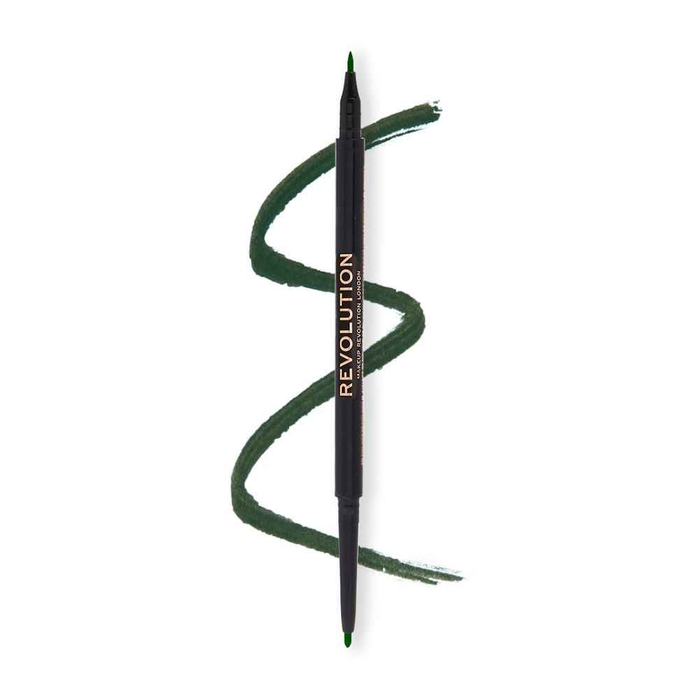 Buy Makeup Revolution Felt & Kohl Eyeliner Green (0.33 gm) - Purplle