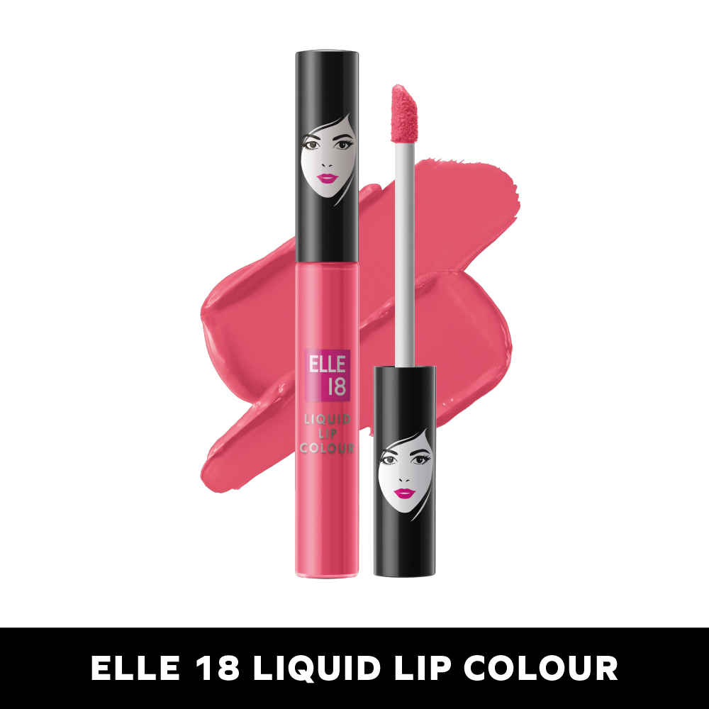 Buy Elle18 Liquid Lip Color Peppy Coral 5.6 ml - Purplle
