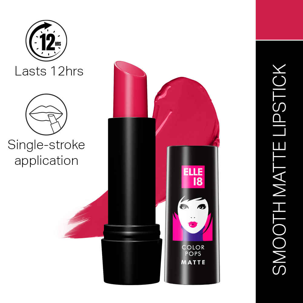 Buy Elle18 Color Pop Matte Lip Color, Deep Pink, (4.3 gm) - Purplle