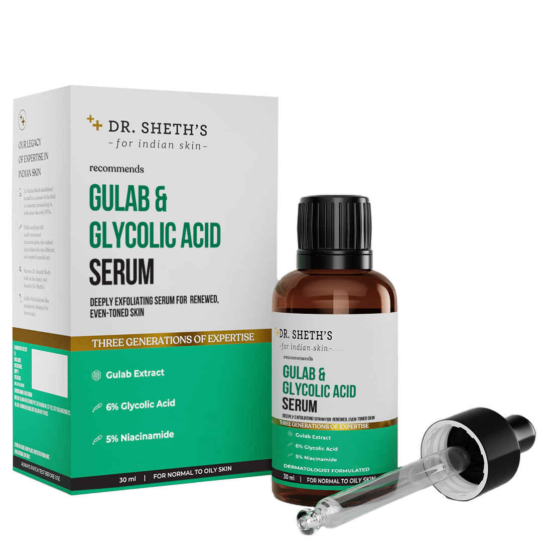 Buy Dr. Sheth’s Gulab & Glycolic Acid Serum-30ml - Purplle