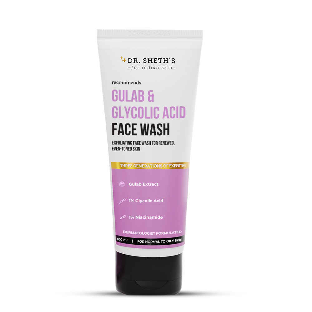 Buy Dr. Sheth's Gulab & Glycolic Acid Face Wash - 100 gm - Purplle