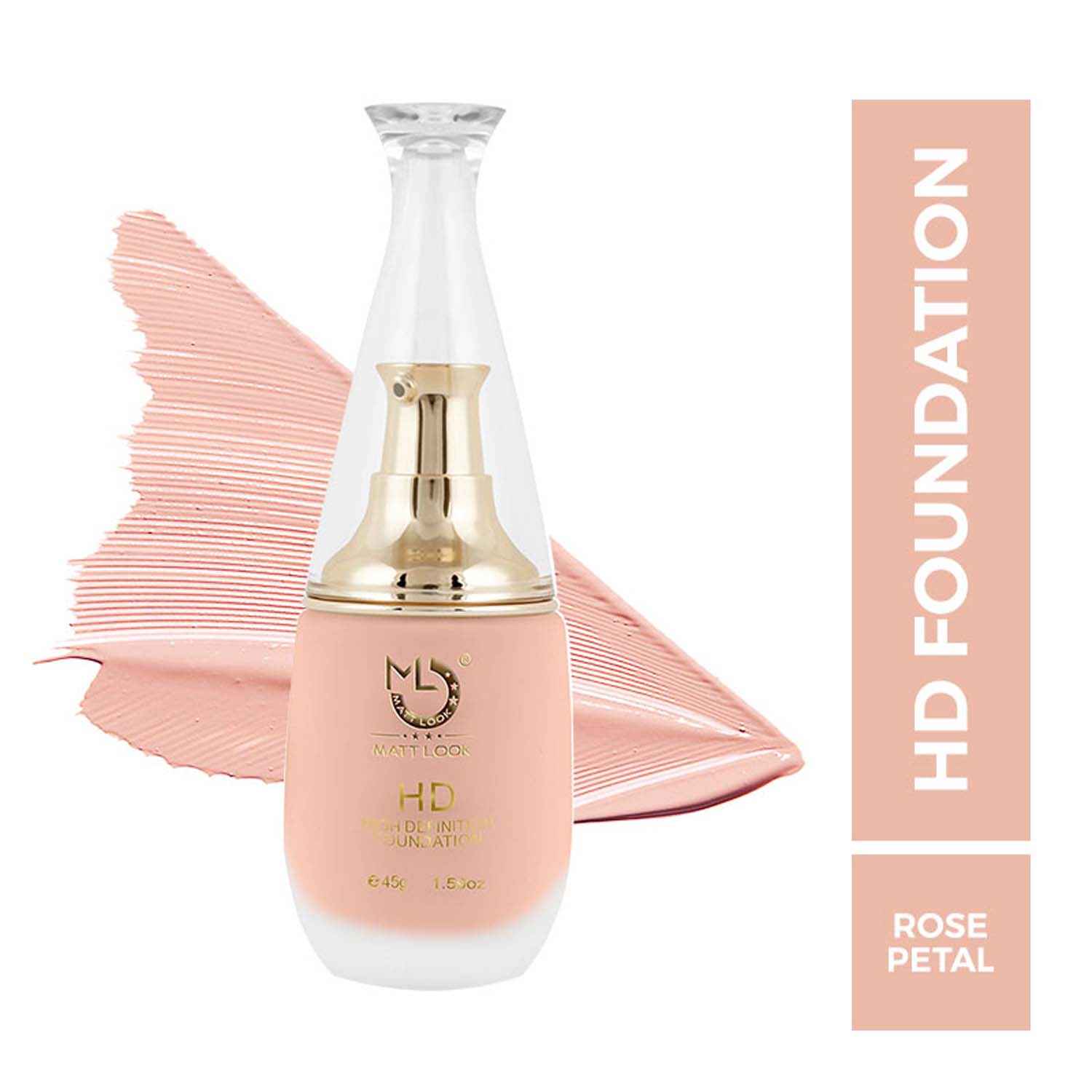 Buy Mattlook High Definition Foundation Clean with Nude Feeling, Rose Petal (45 gm) - Purplle