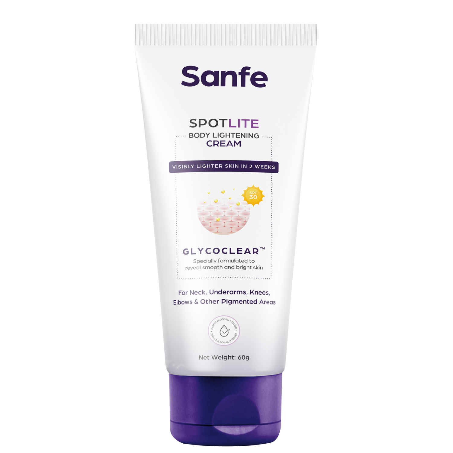 Buy Sanfe spotlite Cream For Dark Neck, Joints & Skinfolds| Lactic Acid, Retinol 60 gm - Purplle