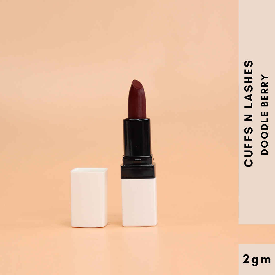 Buy Cuffs N Lashes Doodle Lips I Doodle Berry Lipstick (2 gm) - Purplle