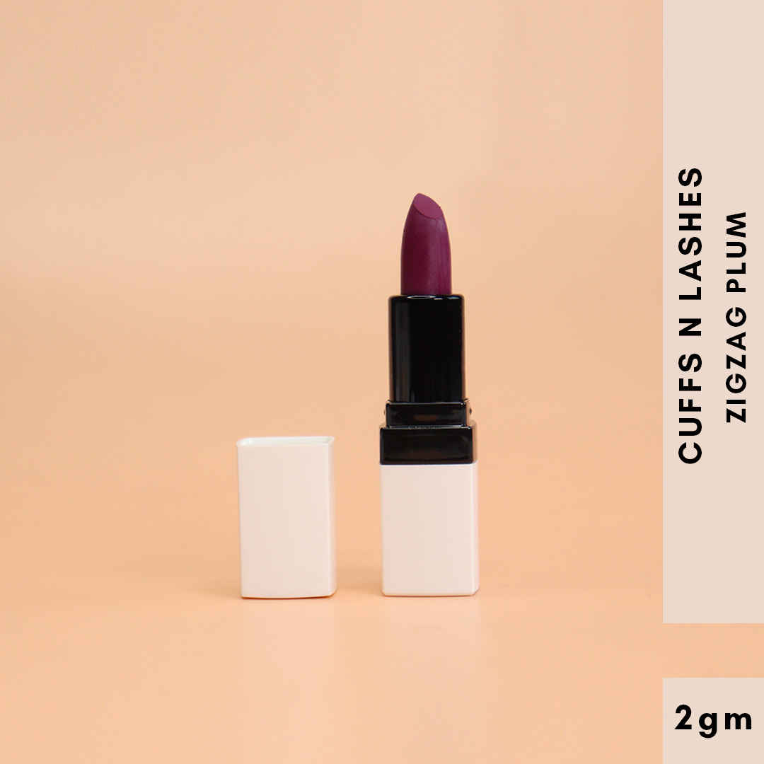 Buy Cuffs N Lashes Doodle Lips I ZigZag Plum Lipstick (2 gm) - Purplle