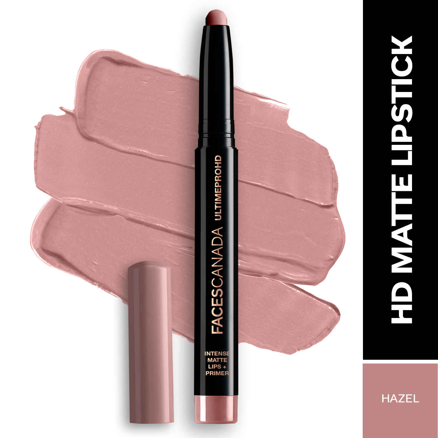Buy FACES CANADA Ultime Pro HD Intense Matte Lipstick + Primer - Hazel, 1.4 gm | 9HR Long Stay | Feather-Light Comfort | Intense Color | Smooth Glide - Purplle