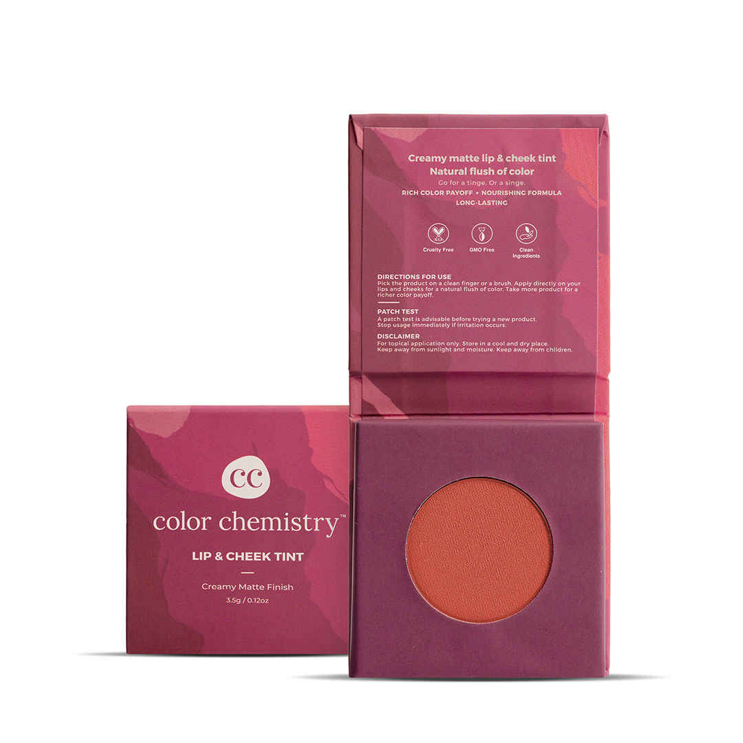 Buy Juicy Chemistry Lip & Cheek Tint, Creamy Matte Finish, Natural Flush of Color, Enriched with Rosehip & Green Tea - 97% Natural (3.5 gm) Canyon LT01 - Purplle