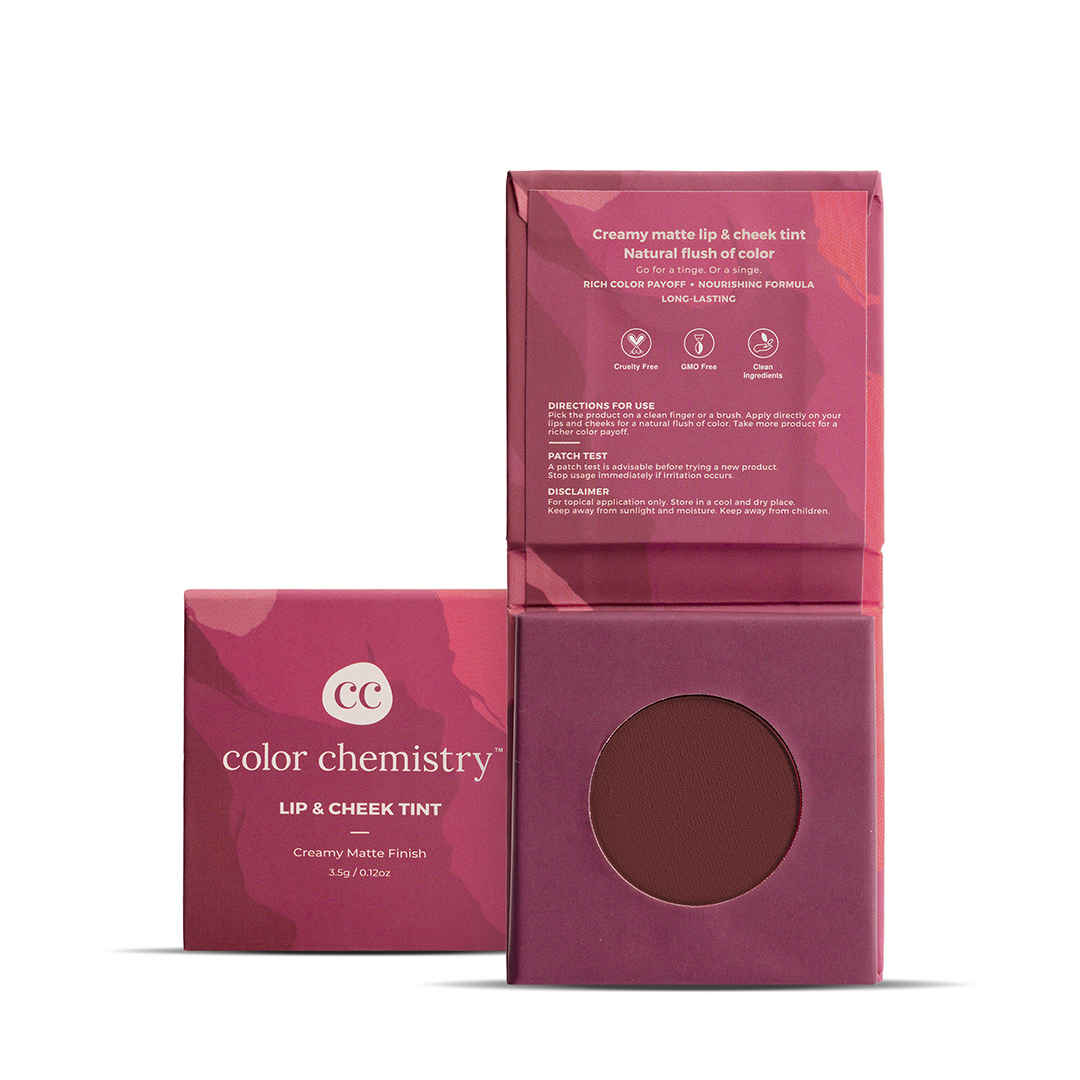 Buy Juicy Chemistry Lip & Cheek Tint, Creamy Matte Finish, Natural Flush of Color, Enriched with Rosehip & Green Tea - 97% Natural (3.5 gm) Coconut LT03 - Purplle