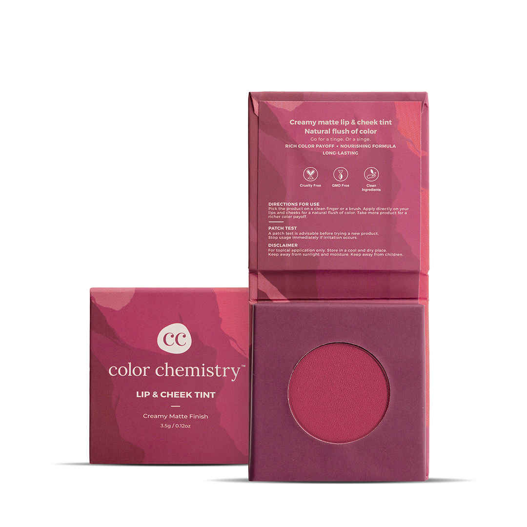 Buy Juicy Chemistry Lip & Cheek Tint, Creamy Matte Finish, Natural Flush of Color, Enriched with Rosehip & Green Tea - 97% Natural (3.5 gm) Grapefruit LT05 - Purplle
