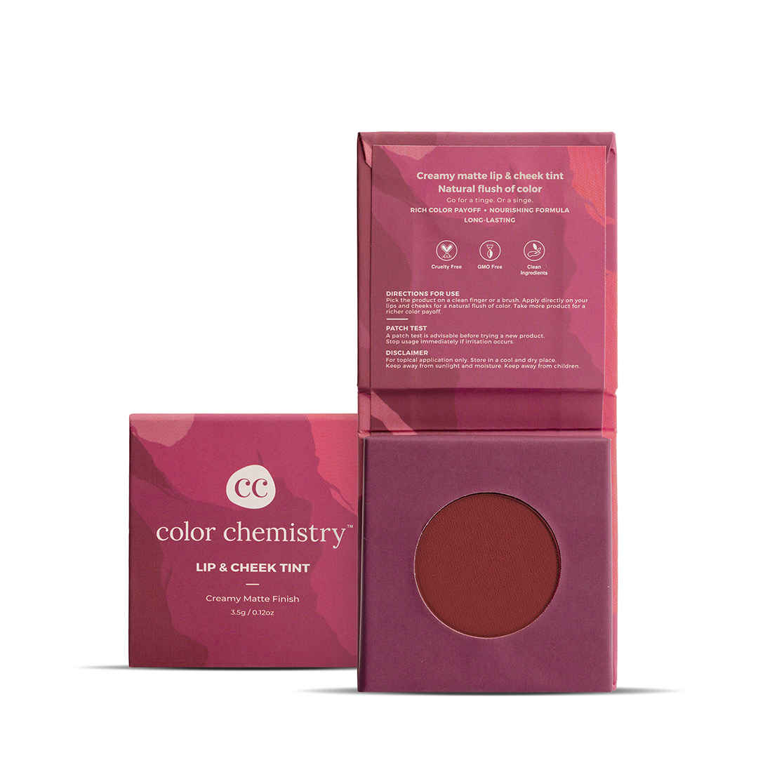 Buy Juicy Chemistry Lip & Cheek Tint, Creamy Matte Finish, Natural Flush of Color, Enriched with Rosehip & Green Tea - 97% Natural (3.5 gm) Alluvial LT06 - Purplle