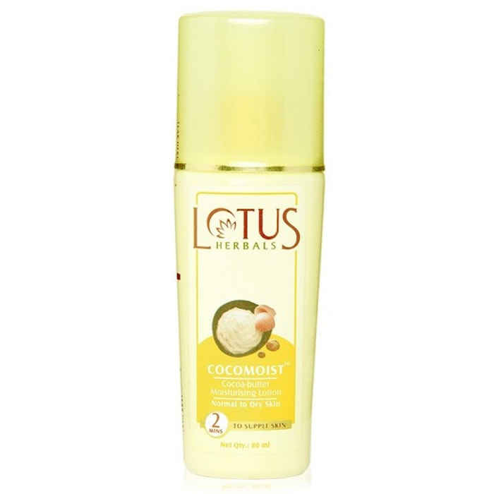 Buy Lotus Herbals Cocomoist Cocoa-Butter Moisturising Lotion | For Normal to Dry Skin | 80ml - Purplle