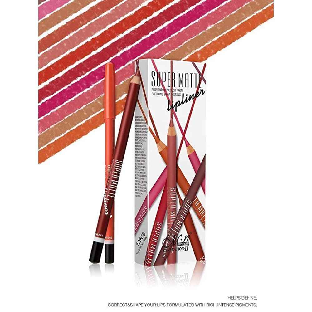 Buy Me-Now Pack of 12 Soft Matte Lip Pencils - Purplle