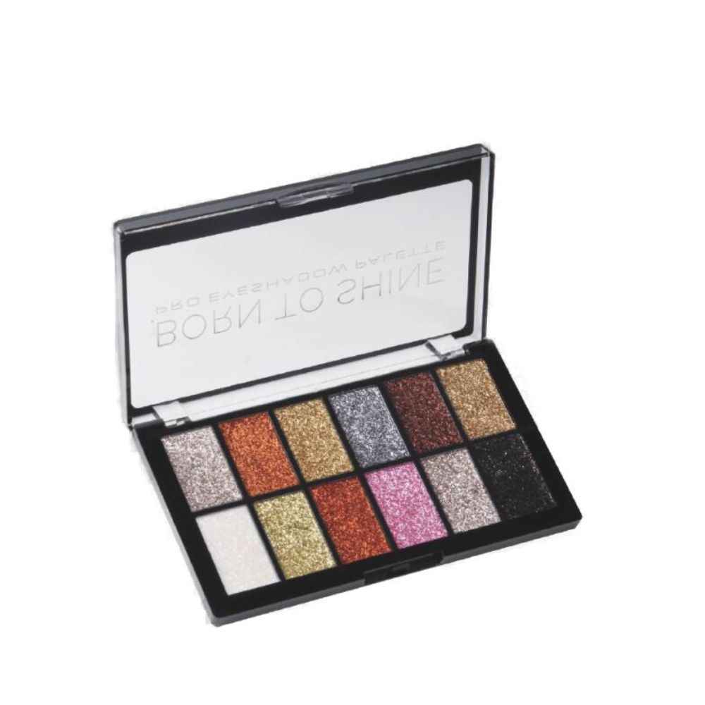 Buy Me-On Born to Glow Pro Makeup Glitter Eyeshadow Palette Shade#1 - Purplle