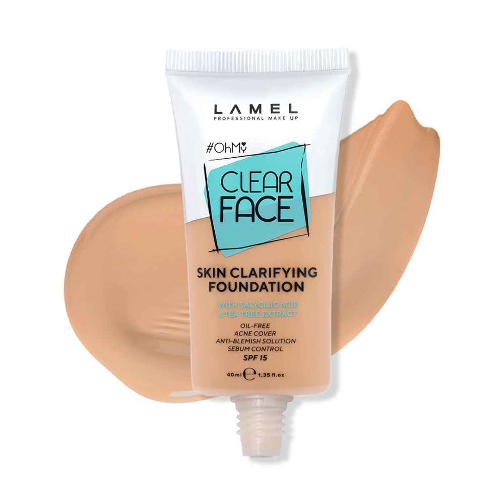 Buy LAMEL Oh my Clear Face Foundation SPF15 405 Buff Beige 40 ml - Purplle