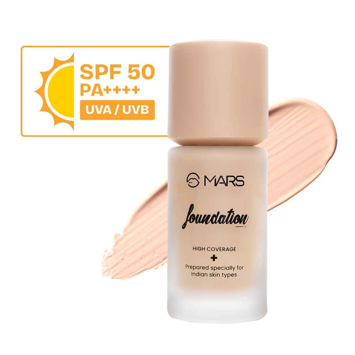 Buy MARS High Coverage Liquid Foundation | Blemish Free & Blendable Foundation for Makeup (40 ml) (SHADE-01) - Purplle