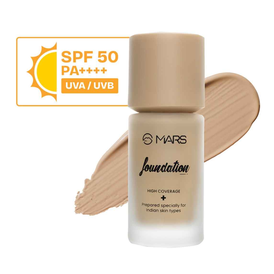 Buy MARS High Coverage Liquid Foundation | Blemish Free & Blendable Foundation for Makeup (40 ml) (SHADE-04) - Purplle
