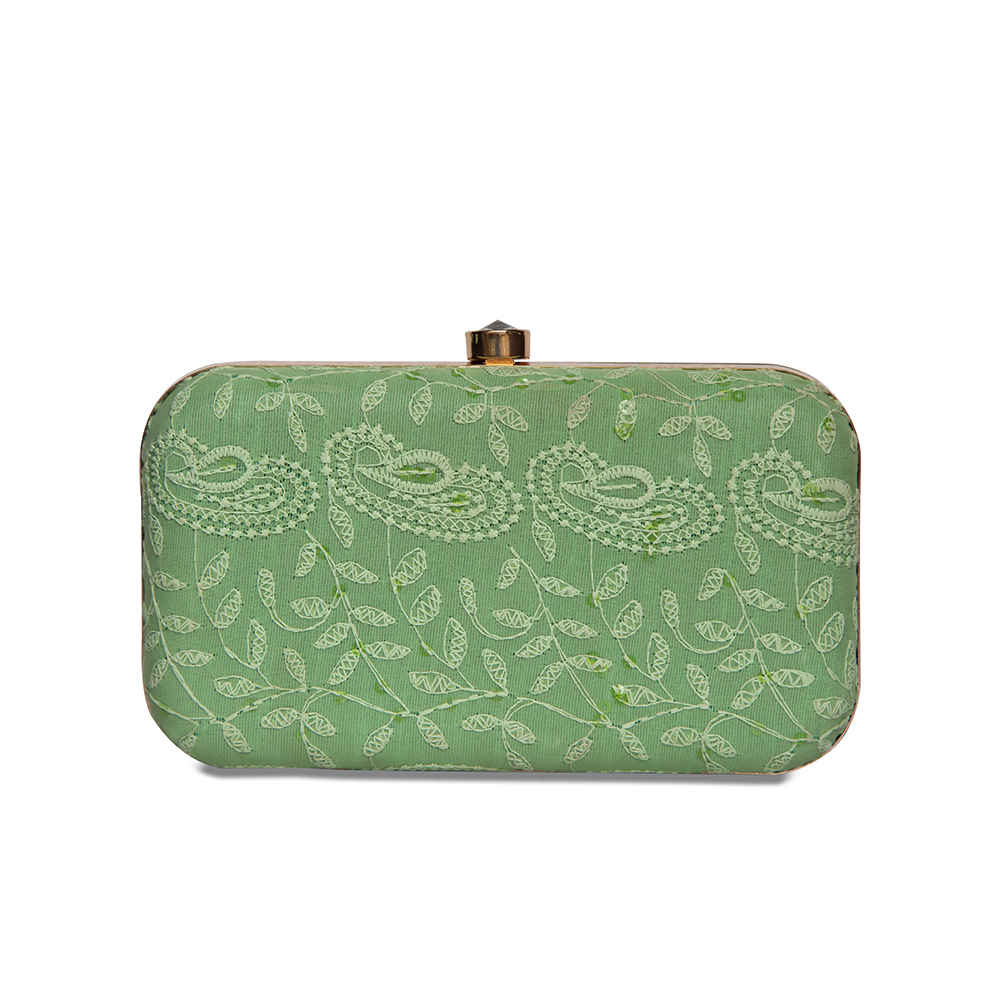 Buy FACES CANADA Green Clutch 1 Pc - Purplle