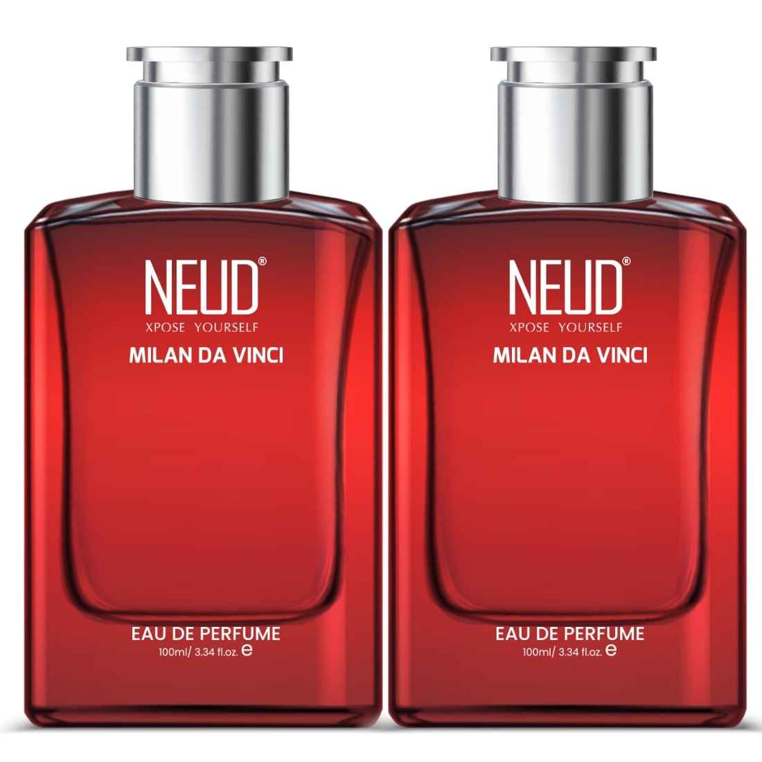 Buy NEUD Milan Da Vinci Luxury Perfume for Cosmopolitan Men Long Lasting EDP - 2 Packs (100 ml Each) - Purplle