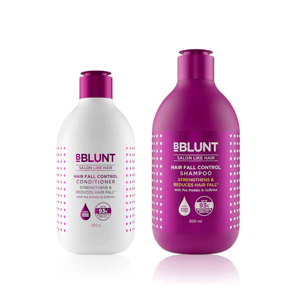 Buy BBlunt Hair Fall Control Shampoo & Conditioner Combo for Stronger Hair Combo of 2 - Purplle