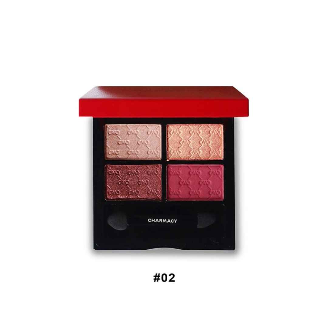 Buy Charmacy Milano Gradient Eyeshadow Palette (Size 02) - 7.2g, Soft Texture, Mini Palette, Metallic, Travel Friendly, Highly Pigmented, Long Wear, Minimall Fallout, Vegan, Cruelty Free, Toxin Free - Purplle