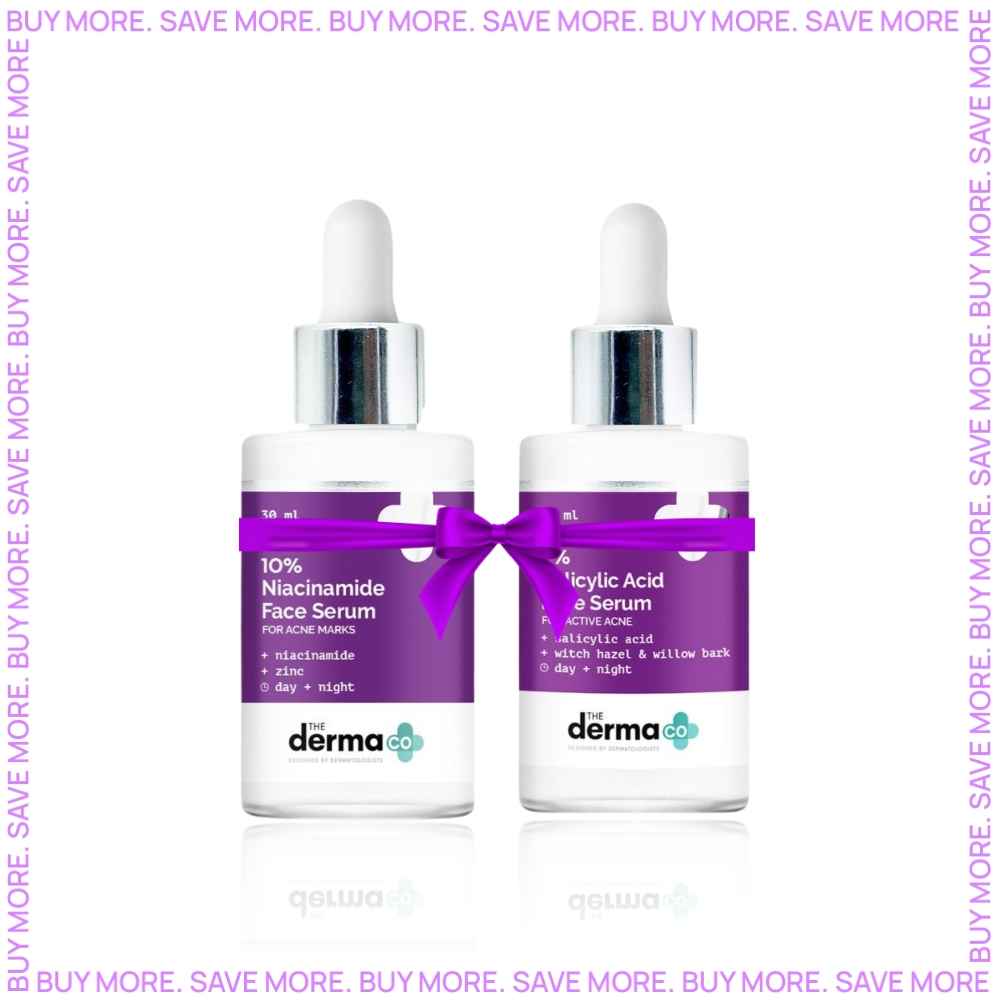 Buy The Derma co. 10% Niacinamide Face Serum for Acne Marks + The Derma co.2% Salicylic Acid Face Serum for Active Acne Marks - Combo of 2 - Purplle