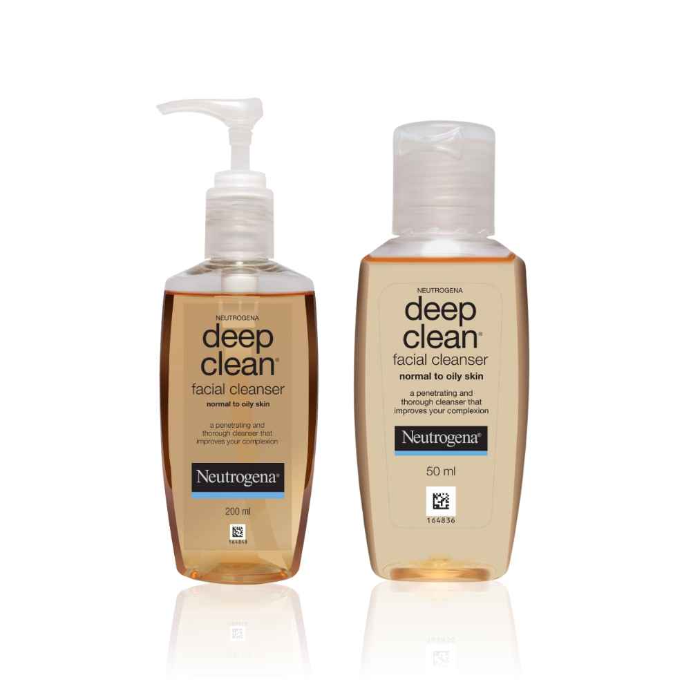 Buy Neutrogena Deep Clean Facial Cleanser combo | 200ml + 50ml - Purplle