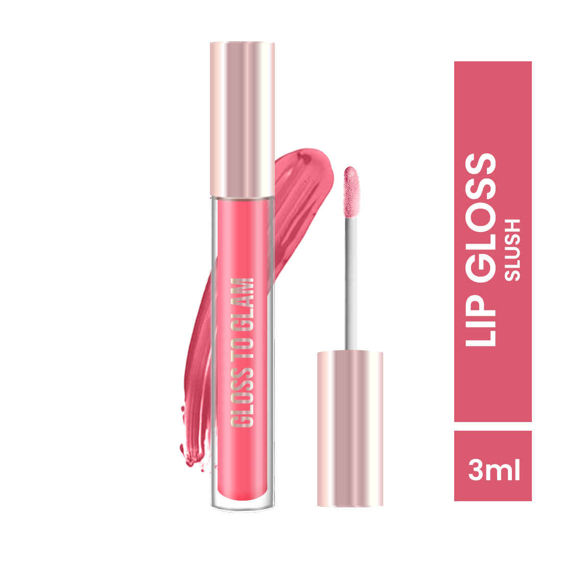 Buy TNW The Natural Wash Gloss To Glam Nourishing Lip Gloss with Coconut OIl and Castor Oil - Slush | Clear | Pink | Pigmented | Daily lip care needs | 3 ml - Purplle