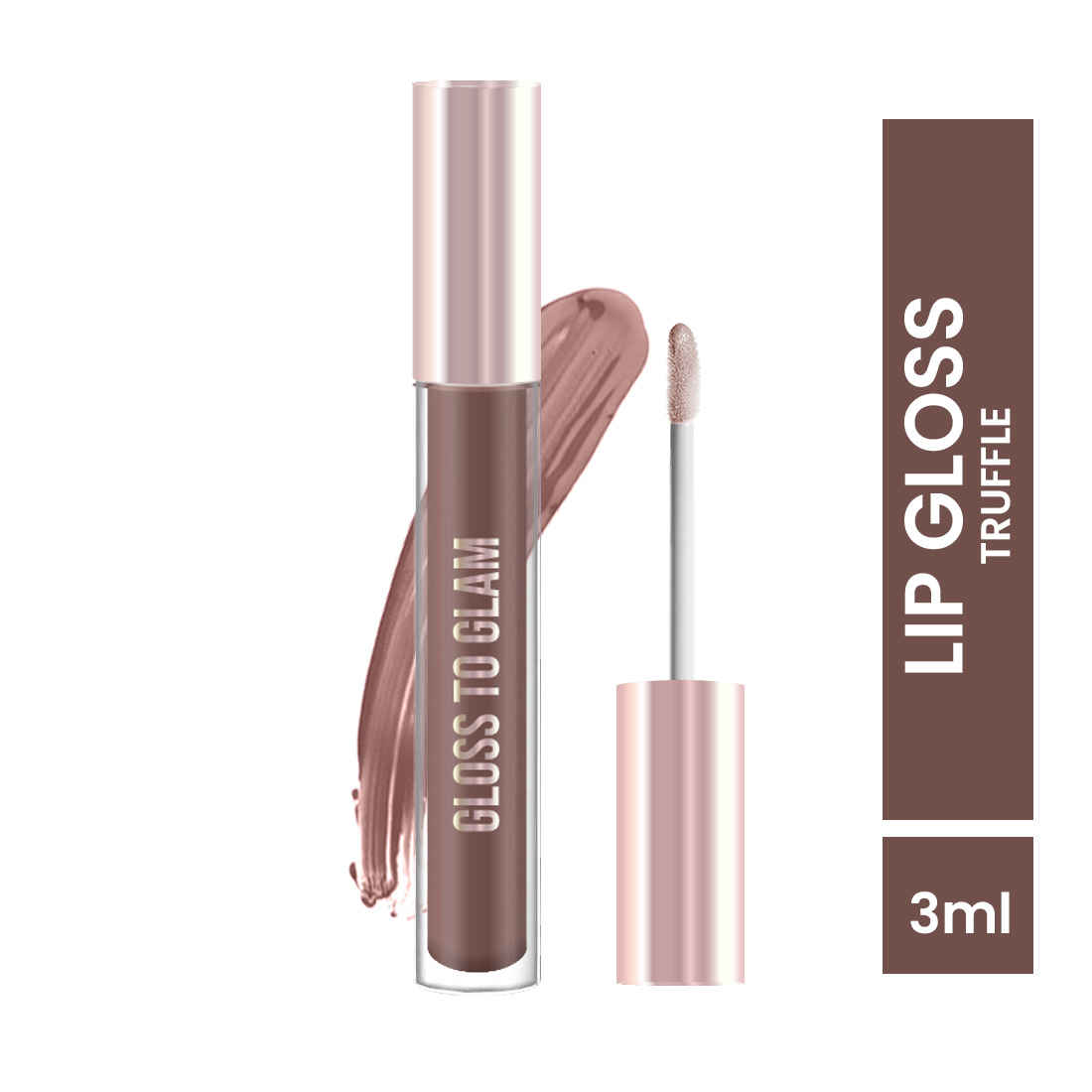 Buy TNW The Natural Wash Gloss To Glam Nourishing Lip Gloss with Coconut OIl and Castor Oil - Truffle | Clear | Brown | Pigmented | Daily lip care | 3 ml - Purplle