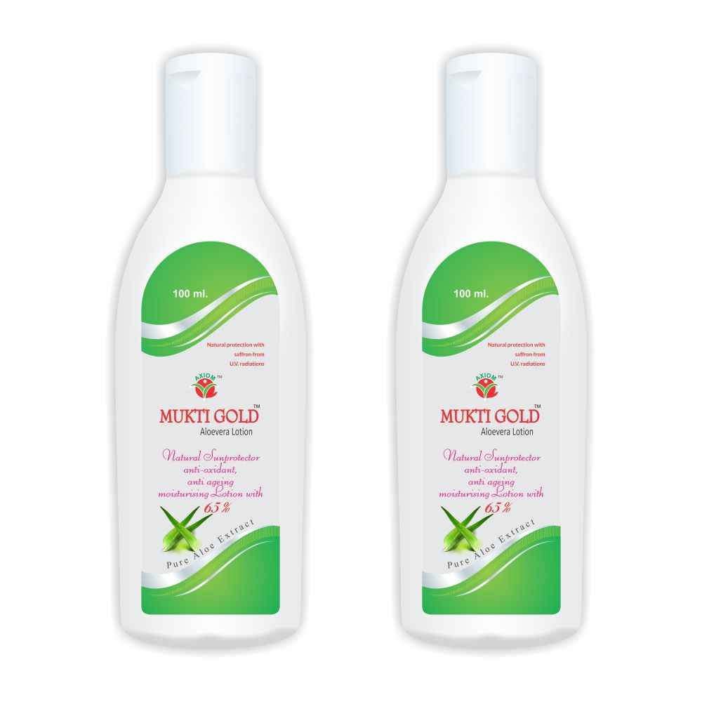 Buy Axiom Mukti Gold Aloevera Body Lotion | With the goodness of Pure Aloevera Herbs |Hydrating, Moisturizing Sulphate Free Paraben Free & Cruelty Free | 100 ml (Pack of 2) - Purplle
