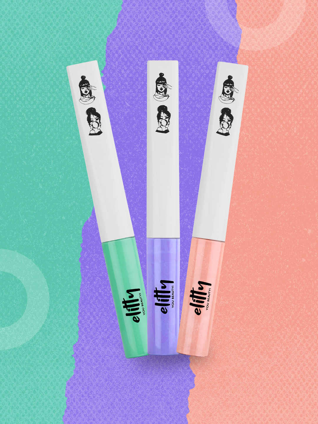 Buy Elitty Eye Gotta Feeling - Pastel Pop Combo (Lilac Dreams - Purple, Fading Love - Pink, High Maintenance - Cyan Green) Infused with Witch Hazel, Vegan & Cruelty Free 1 Pc - Purplle