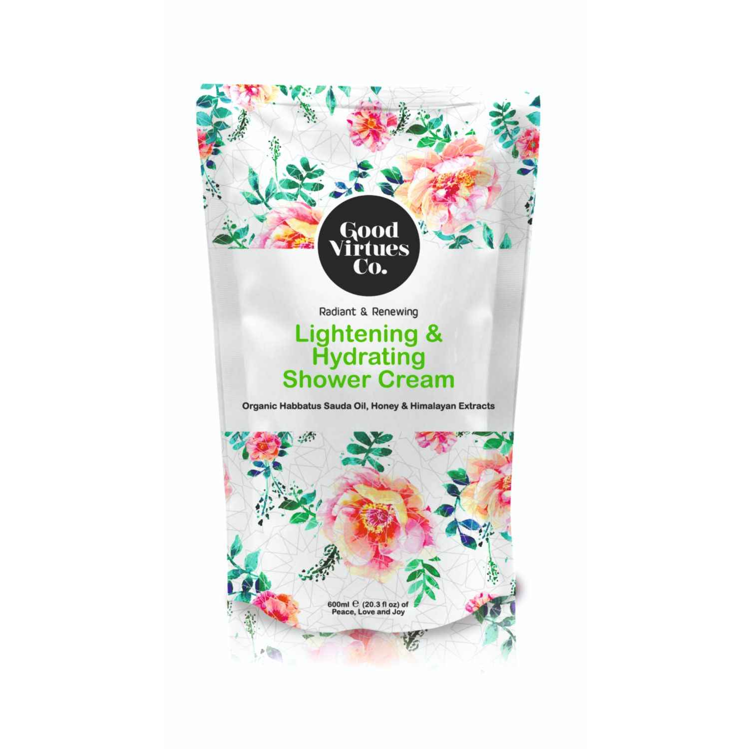 Buy Good Virtues Co. Lightening & Hydrating Shower Cream Refill Pack - 600 ml - Purplle